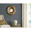 Sunburst Peacock Feather Decorative Wall Mirror Gold - Safavieh