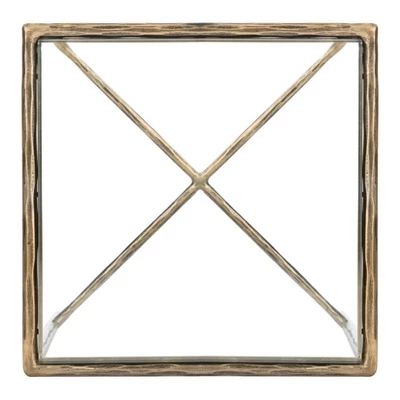 Jessa Forged Metal Square End Table - Brass - Safavieh - Image 6