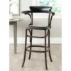 Kenny Bar Stool Brass Nail Heads - Antique Black - Safavieh