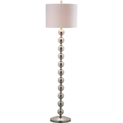 58.5" Reflections Stacked Ball Floor Lamp (Includes LED Light Bulb) Nickel - Safavieh - Image 2