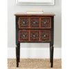 Kenneth 2 Drawer Side Table - Dark Brown - Safavieh