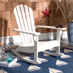 Brizio Adirondack Rocking Chair - White - Safavieh