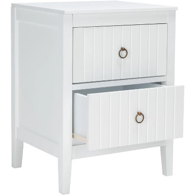 Tegan 2 Drawer Nighstand - White - Safavieh - Image 5