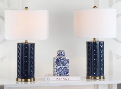 Roxanne Table Lamp (Set Of 2) - Navy - Safavieh - Image 2