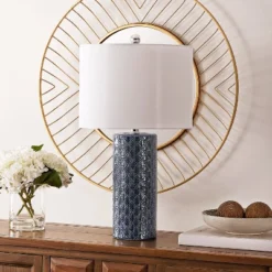 Walden Ceramic Table Lamp - Blue - Safavieh