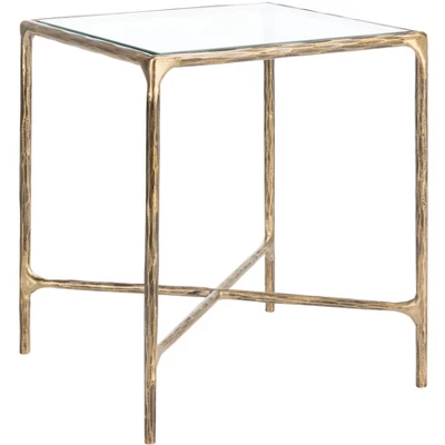 Jessa Forged Metal Square End Table - Brass - Safavieh - Image 3