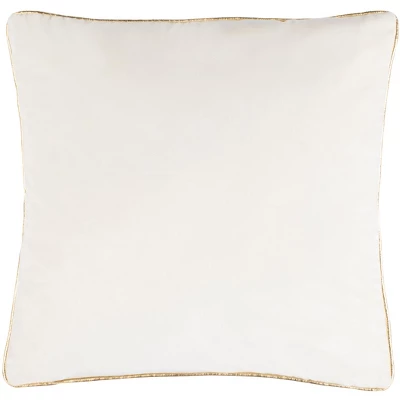 Junie Pillow - Beige/Red - 18" X 18" - Safavieh