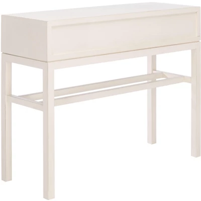Ajana 2 Drawer Console - Distressed White W/Distressed White Drawer - Safavieh - Image 6