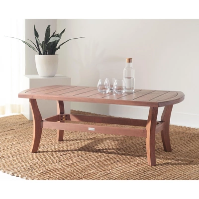 Payden Outdoor Coffee Table - Natural - Safavieh - Image 2