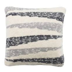20"x20" Oversize Imani Knit Square Throw Pillow Gray/Natural - Safavieh