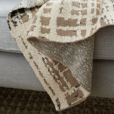 Twila Throw Blanket - Tan/Beige/Gray - 50" X 60" - Safavieh - Image 2