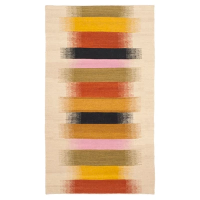 Laila Dhurrie Stripe Area Rug - Safavieh - Image 3