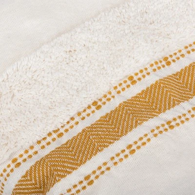 Polli Throw Blanket - Mustard Yellow/Beige - 50" X 60" - Safavieh - Image 4