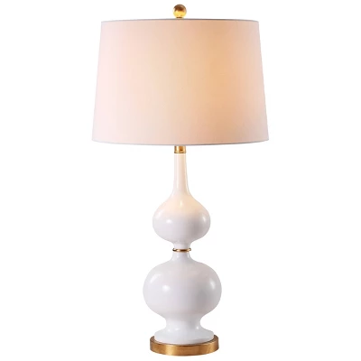 Set Of 2 Myla Table Lamp (Includes LED Light Bulb) White/Gold Leaf - Safavieh - Image 2
