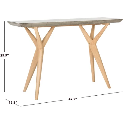 Ragna Concrete Console - Dark Grey - Safavieh - Image 6