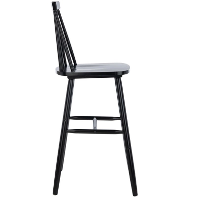 Beaufort Bar Stool (Set Of 2) - Black - Safavieh - Image 4