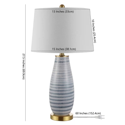 Eliana Glass Table Lamp - Blue - Safavieh - Image 2