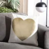 Heart Of Gold Pillow - White/Beige - 16" X 16" - Safavieh
