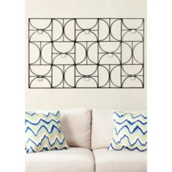 Semi-Circle Votive Wall Décor - Black - Safavieh