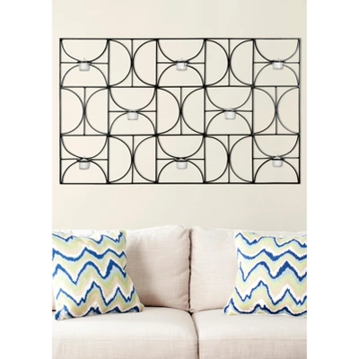 Semi-Circle Votive Wall Décor - Black - Safavieh