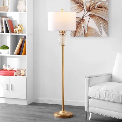 Elza Floor Lamp - Gold Leaf/Clear - Safavieh - Image 3