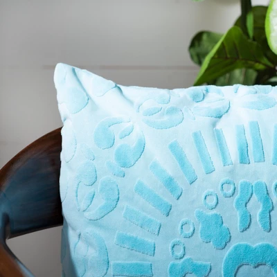 Shayla Pillow - Teal - 18" X 18" - Safavieh - Image 2