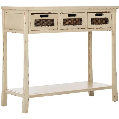 Autumn 3 Drawer Console - Vintage Cream - Safavieh - Image 2