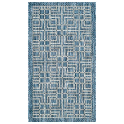 Poissy Outdoor Rug Navy/Gray - Safavieh - Image 3