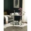 Dante Bar Cart - Silver/Mirror - Safavieh