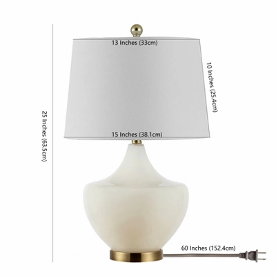 Demra Table Lamp - White - Safavieh - Image 2
