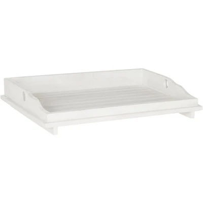 Covina Patio Tray Table - Antique White - Safavieh - Image 3