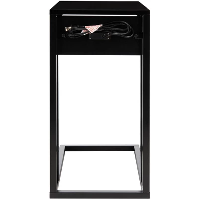 Portland Usb Side Table - Black - Safavieh - Image 7