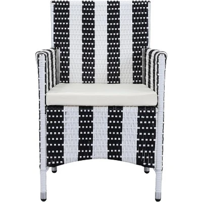 Kendrick Chair (Set Of 2) - Black/White - Safavieh - Image 2