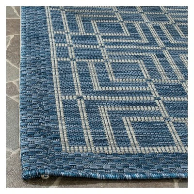 Poissy Outdoor Rug Navy/Gray - Safavieh