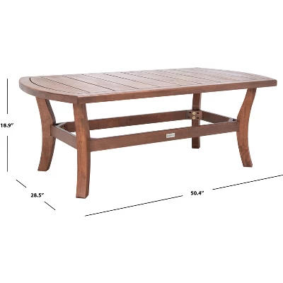 Payden Outdoor Coffee Table - Natural - Safavieh - Image 6