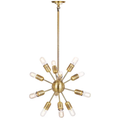 37" Raging 12 Light Solace Pendant Gold - Safavieh - Image 2
