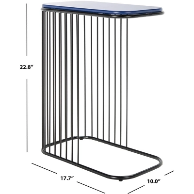 Stafford Side Table - Blue/Black - Safavieh - Image 6