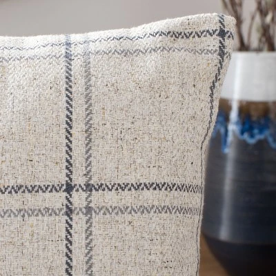 Lazra Pillow - Beige/Black - 18" X 18" - Safavieh - Image 2