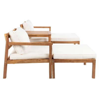 Pratia 5pc Outdoor Set - Natural/Beige - Safavieh - Image 3