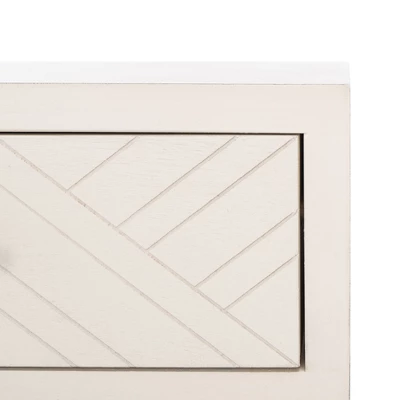 Ajana 2 Drawer Console - Distressed White W/Distressed White Drawer - Safavieh - Image 8