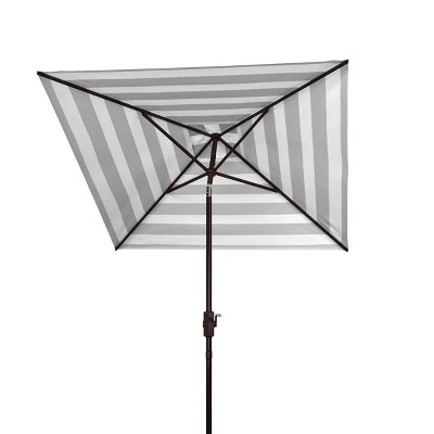 7.5' Square Iris Fashion Line Umbrella Navy/White - Safavieh - Image 2
