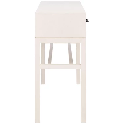 Ajana 2 Drawer Console - Distressed White W/Distressed White Drawer - Safavieh - Image 4