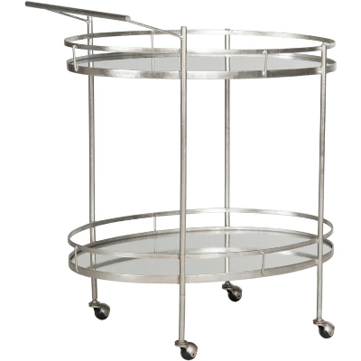 Dante Bar Cart - Silver/Mirror - Safavieh - Image 2