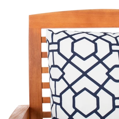 Pate 3pc Bistro Set - Natural/Navy - Safavieh - Image 3