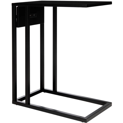 Portland Usb Side Table - Black - Safavieh - Image 4